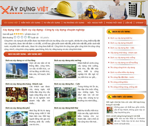 Xây dựng Việt – Dịch vụ xây dựng – Công ty xây dựng chuyên nghiệp – Giới thiệu website mới
