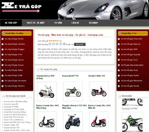 Xe trả góp – Mua bán xe trả góp – Xe giá rẻ – xetragop.com – Giới thiệu website mới