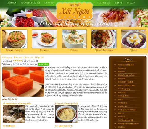Xôi ngon – Nấu xôi – Bán xôi – Món Xôi – Giới thiệu website mới