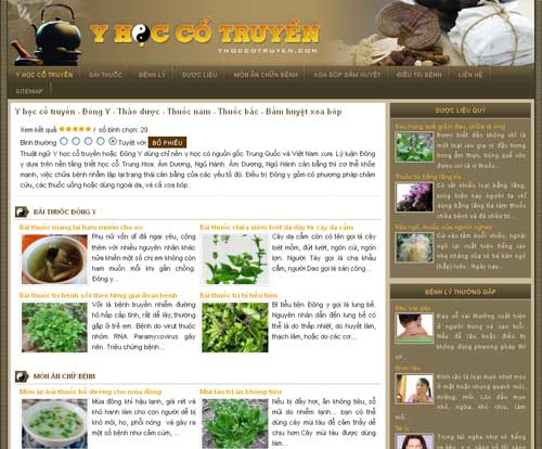 Y học cổ truyền – Đông Y – Thảo dược – Thuốc nam – Thuốc bắc – Bấm huyệt xoa bóp – Giới thiệu website mới