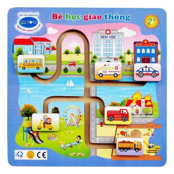 do choi bang go be hoc giao thong 600x600 - Đồ chơi giáo dục bằng gỗ cho bé từ 3 – 4 tuổi