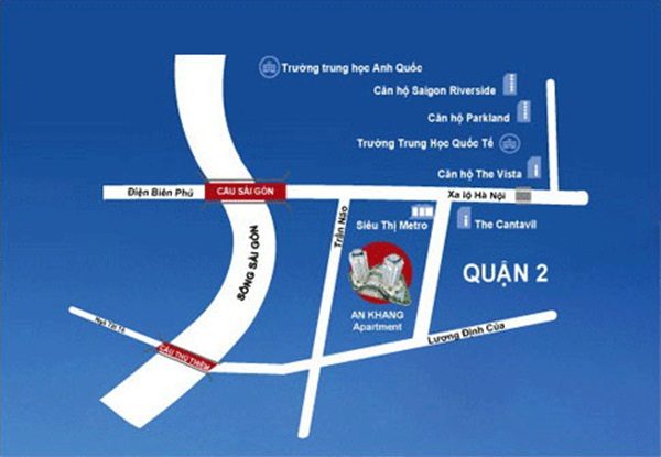 Khu căn hộ An Khang Apartment tọa lạc tại vị trí đắc địa thuộc quận 2