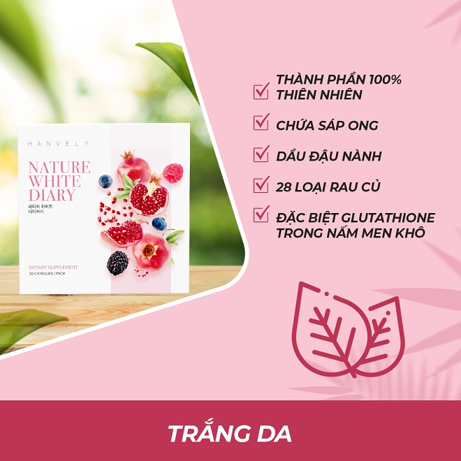 thành phần viên uống trắng da hanvely