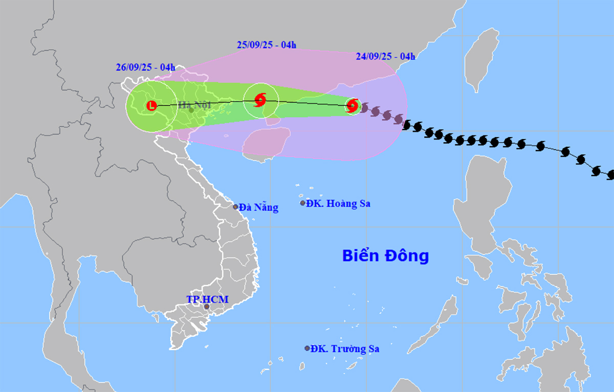 Dự báo thời tiết hôm nay: Siêu bão số 9 Ragasa áp sát Quảng Ninh, gió giật trên cấp 17