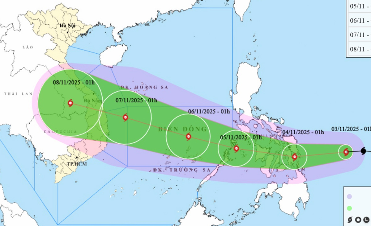 Dự Báo Thời Tiết Hôm Nay 3/11: Bão Kalmaegi Mạnh Lên Cấp 11, Di Chuyển Nhanh Vào Biển Đông